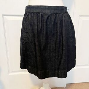 J. Crew Dark Wash Denim A-Line Mini Skirt With Pockets Size 4